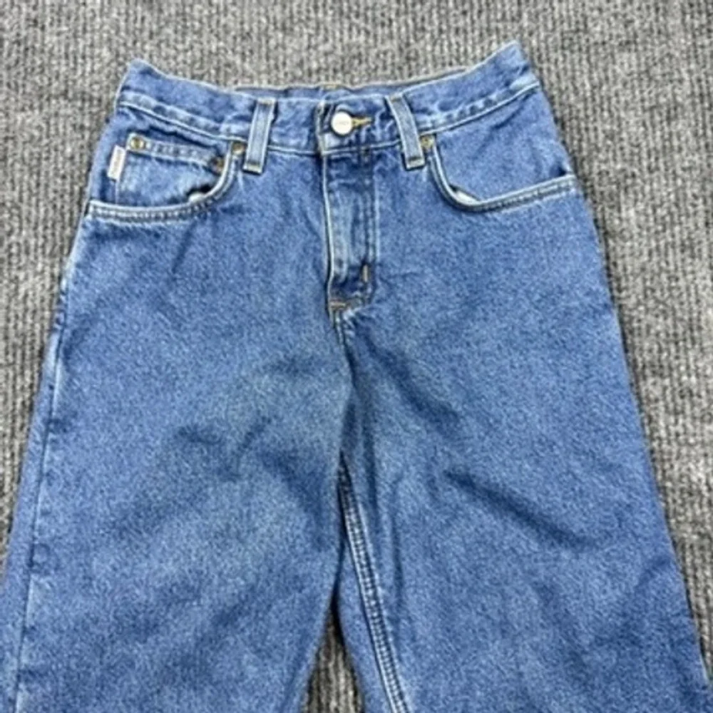Carhartt Boys Fleece Lined Relaxed Fit Jeans Blue Denim Size 12 Regular YYB155